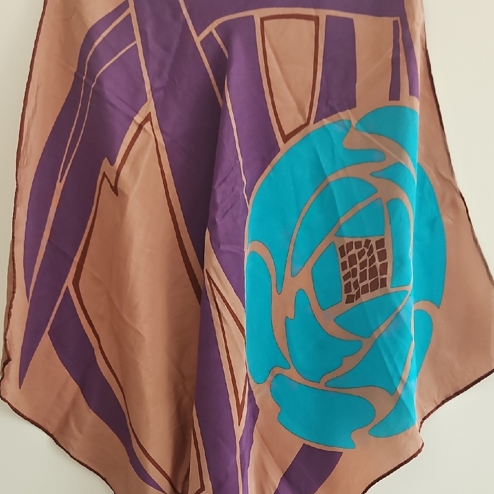 Elegant Purple and Teal Scarf